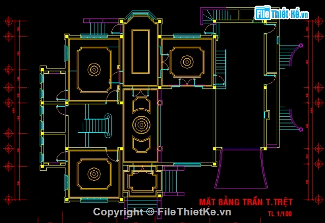 Bản vẽ autocad,biệt thự hiện đại,biệt thự đẹp,nhà 2 tàng